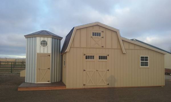 Barn with chicken coop